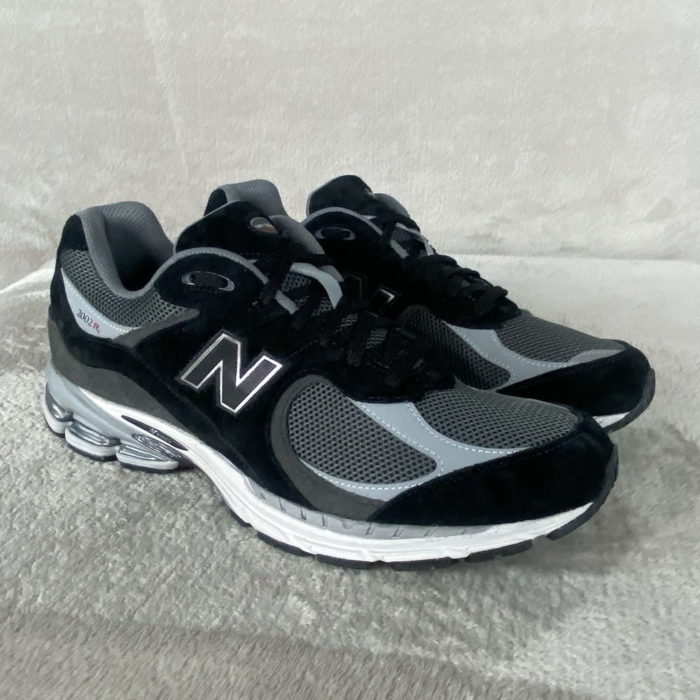 New Balance 2002R Shoes Mens Size 14 Black Gray Suede Running Sneakers NEW